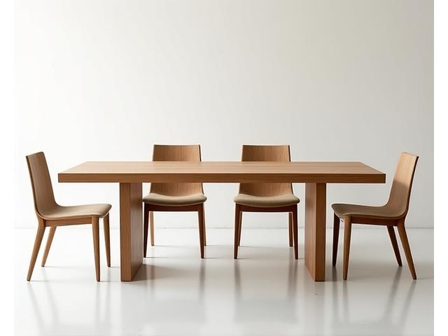 Moderne Eikenhouten Eettafel